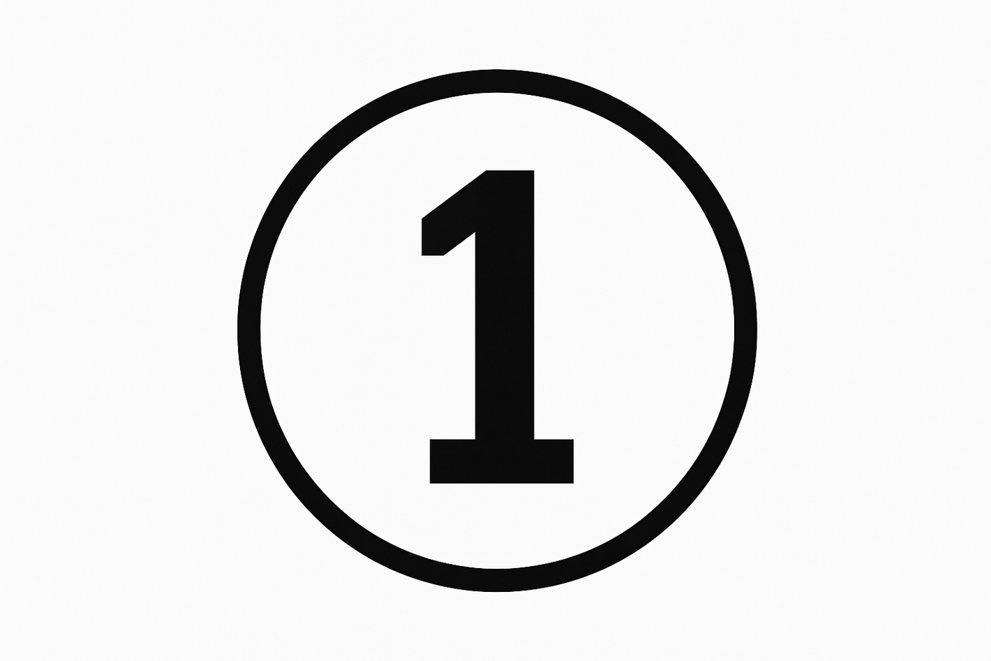chiffre 1 entouré